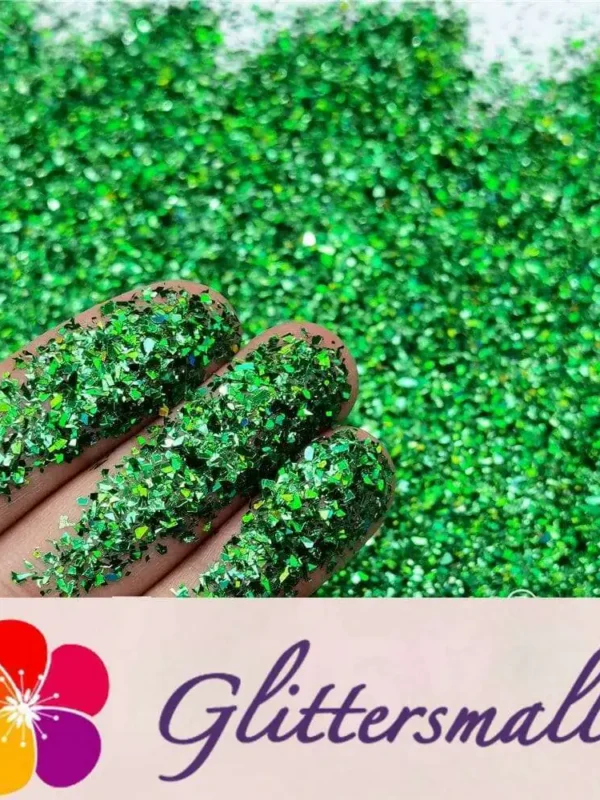 IMG_20201112_204629.webp Holographic Green Cellophane Glitter Holo Shards (Flakes) LB0600 2x2