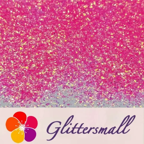 IMG_20201112_204932.webp Fluorescent Pink Iridescent Cellophane Glitter Shards (Flakes) FC339 2x2