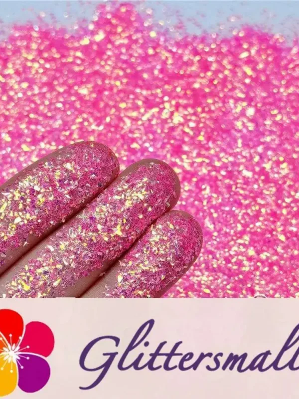 IMG_20201112_205005.webp Fluorescent Pink Iridescent Cellophane Glitter Shards (Flakes) FC339 2x2