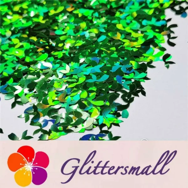 IMG_20201112_210945.webp 9mm Fish Tail Shaped Holographic Green Glitter LB0600