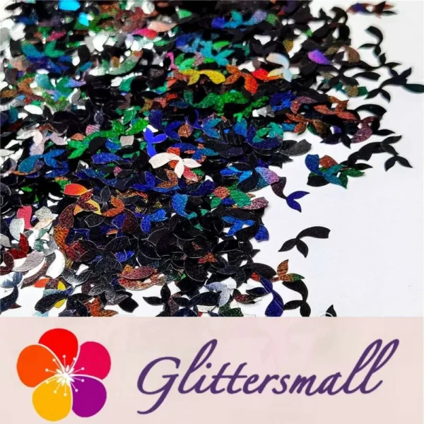 IMG_20201112_211613.webp 9mm Fish Tail Shaped Holographic Black Glitter LB01000