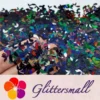 9mm Fish Tail Shaped Holographic Black Glitter LB01000