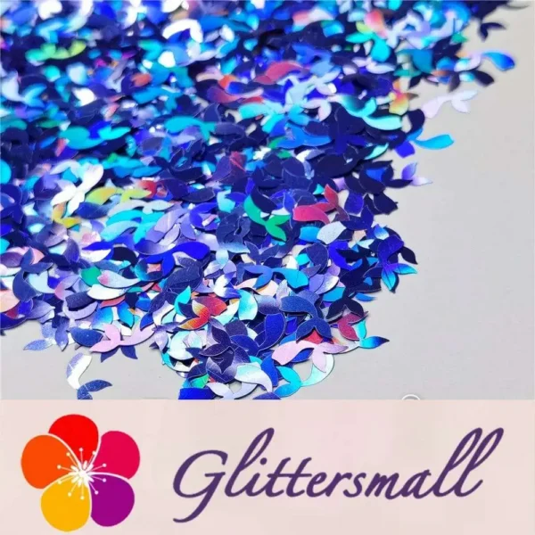 IMG_20201112_213037.webp 9mm Fish Tail Shaped Holographic Sea Blue Glitter LB0709