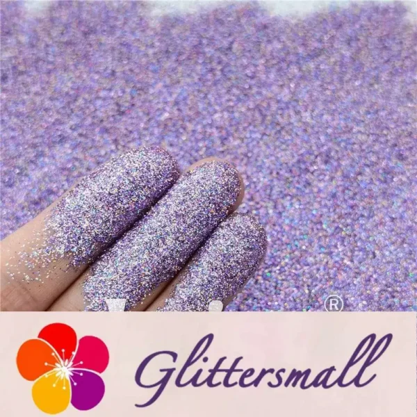 0.2mm Professional Cosmetic Glitter For Lip Gloss Holographic Light Purple FCHL802A