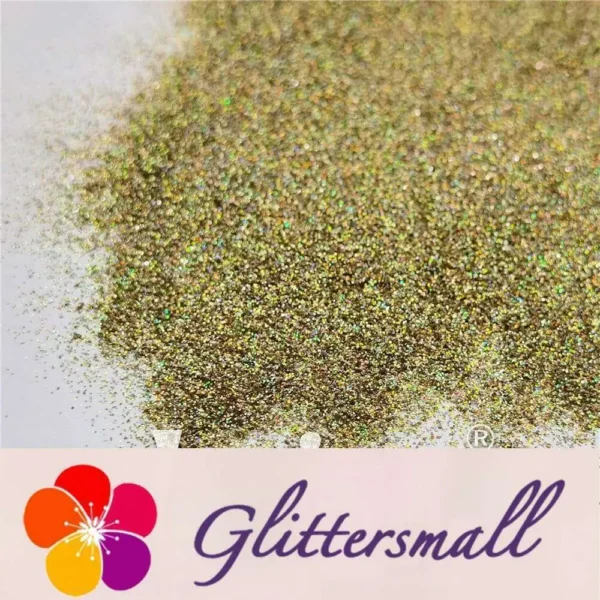 0.2mm Professional Cosmetic Glitter For Lip Gloss Holographic Light Gold FCHL222