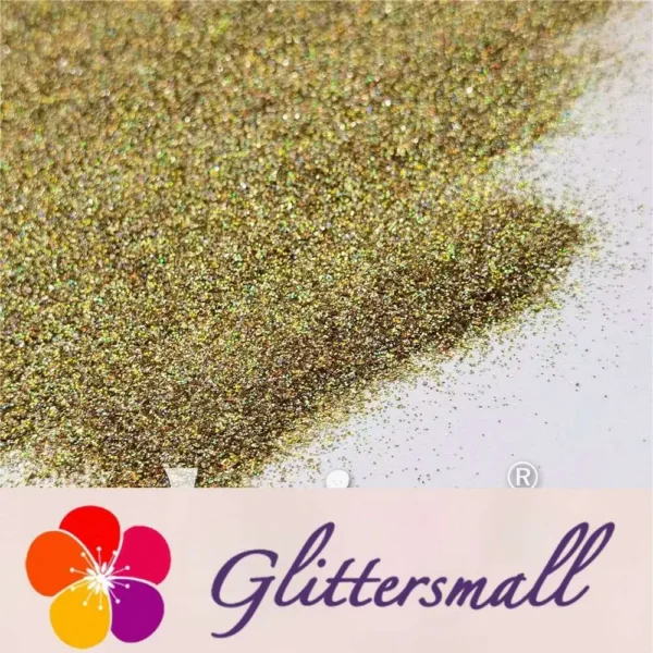 0.2mm Professional Cosmetic Glitter For Lip Gloss Holographic Light Gold FCHL222