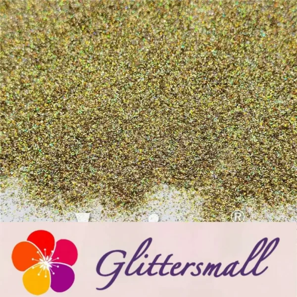 0.2mm Professional Cosmetic Glitter For Lip Gloss Holographic Light Gold FCHL222