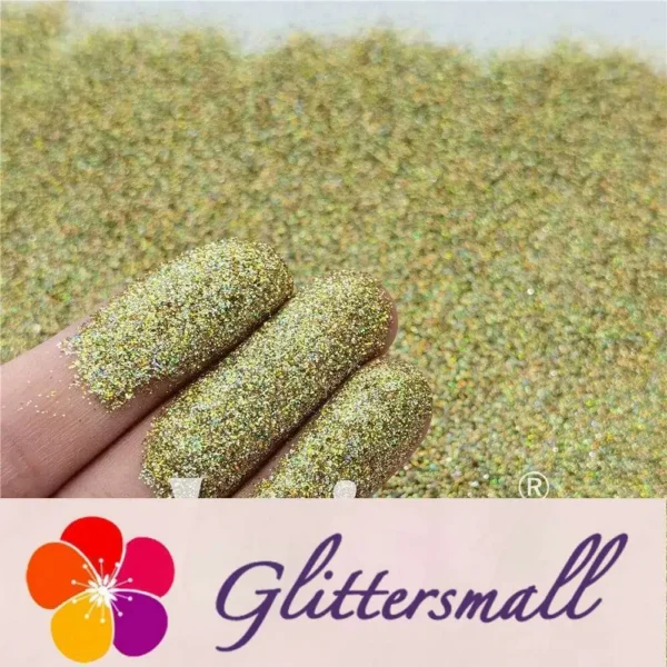 0.2mm Professional Cosmetic Glitter For Lip Gloss Holographic Light Gold FCHL222