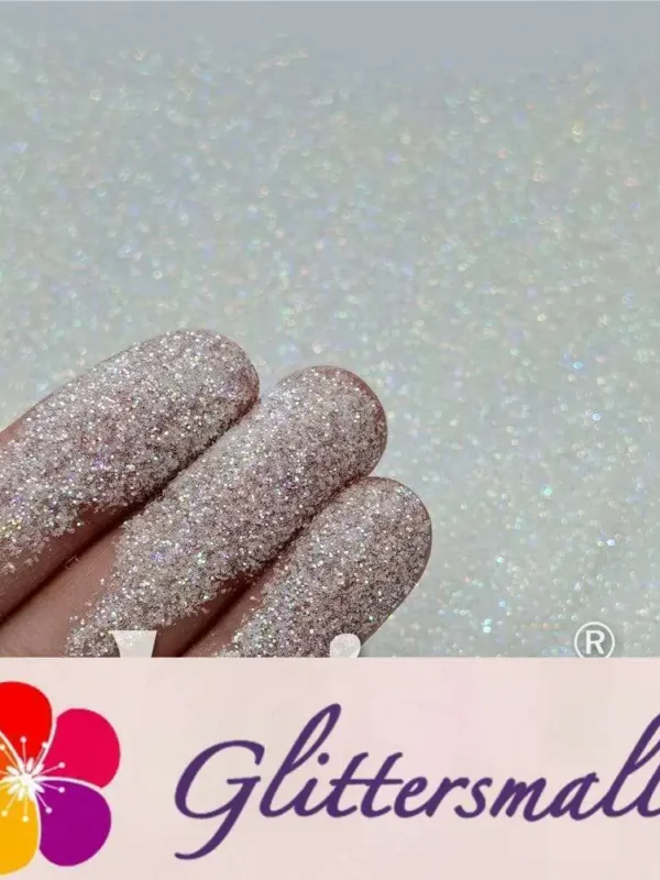 0.3mm Rainbow and White Iridescent Glitter C022