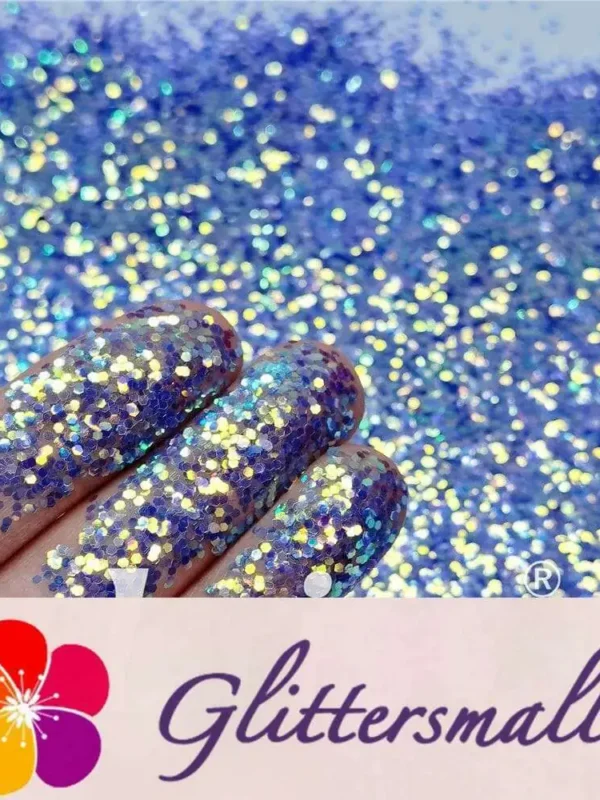 1mm Fluorescent Blue High Brightness Iridescent Glitter FC337