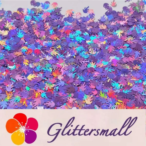 IMG_20201221_133720.webp 9mm Flame Or Fire Shaped Holographic Light Purple Glitter LB0802