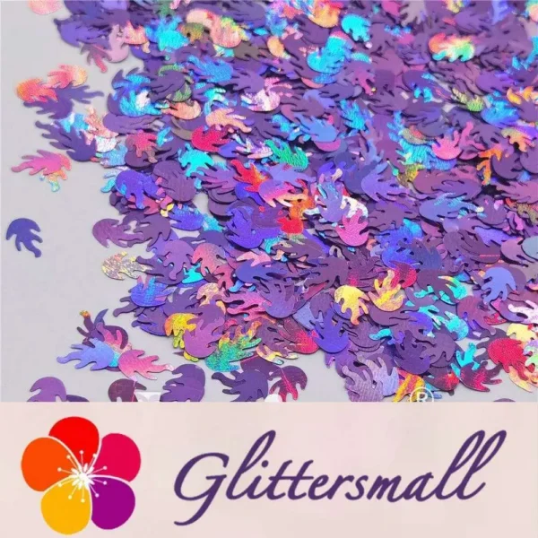 IMG_20201221_133730.webp 9mm Flame Or Fire Shaped Holographic Light Purple Glitter LB0802