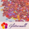 IMG_20201221_134617.webp 9mm Flame Or Fire Shaped Holographic Hazy Pink Glitter LB0911