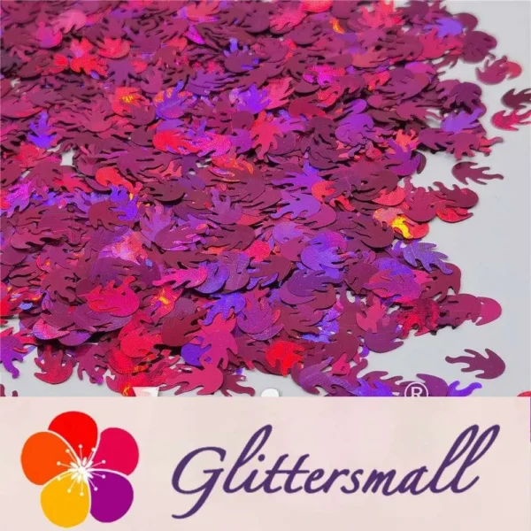 IMG_20201221_141026.webp 9mm Flame Or Fire Shaped Holographic Rose Red Glitter LB0912