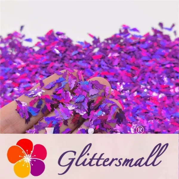 IMG_20201221_154928_9e031e77-dc9d-4cc9-9602-c5e802cc881c.webp 4mm Thunder Or Lightning Shaped Holographic Purple Glitter LB0800
