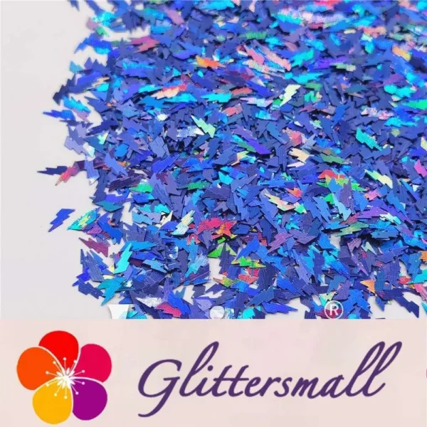IMG_20201221_155200_30e9d817-2a83-4759-bb68-c85cd7faf431.webp 4mm Thunder Or Lightning Shaped Holographic Sea Blue Glitter LB0709
