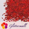 4mm Thunder Or Lightning Shaped Holographic Red Glitter LB0300