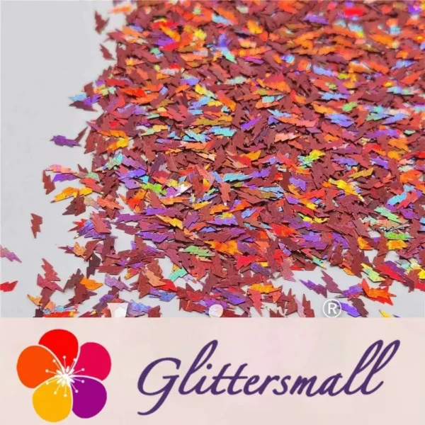 IMG_20201221_161104_57561200-5a00-4211-a09b-97c3c3b037ec.webp 4mm Thunder Or Lightning Shaped Holographic Hazy Pink Glitter LB0911