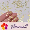 Golden Mixed Flowers And Plants Shaped Metal Glitter MC203