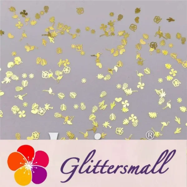 IMG_20210105_135754.webp Golden Tropical Shaped Collection Mixed Metal Glitter MC205