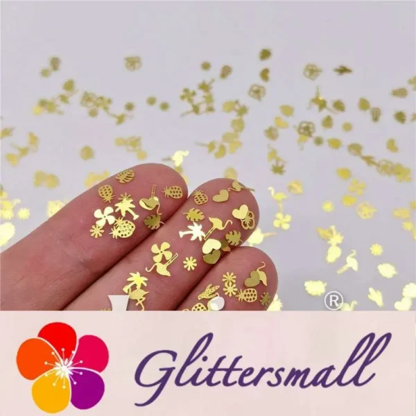 IMG_20210105_140046.webp Golden Tropical Shaped Collection Mixed Metal Glitter MC205