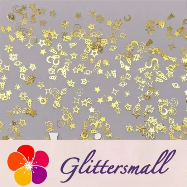 IMG_20210105_142247.webp Golden Space Shaped Collection Mixed Metal Glitter MC208