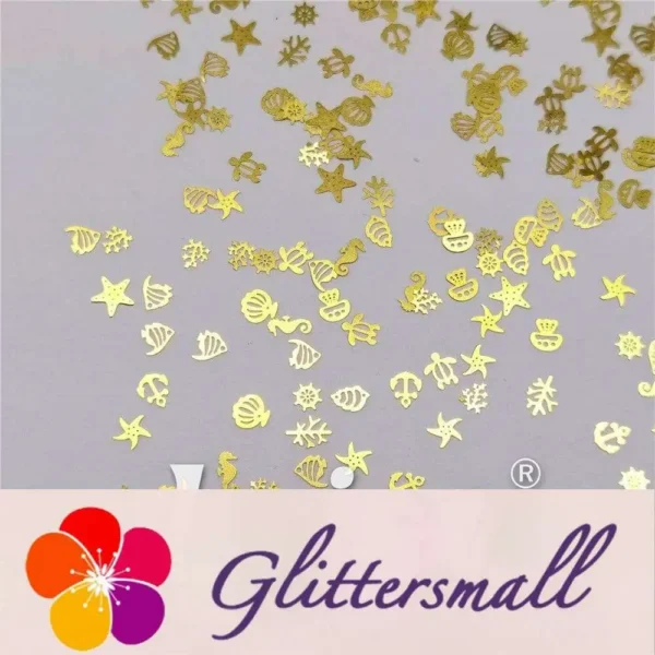 IMG_20210105_144100.webp Golden Marine Organism Shaped Mixed Metal Glitter MC211