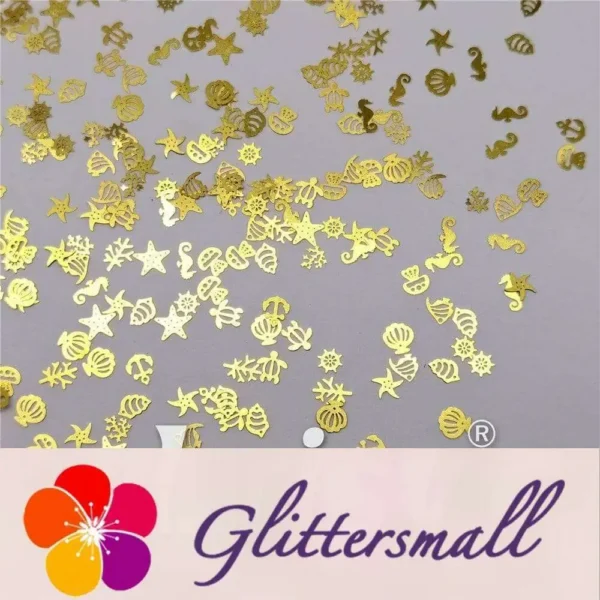 IMG_20210105_144109.webp Golden Marine Organism Shaped Mixed Metal Glitter MC211