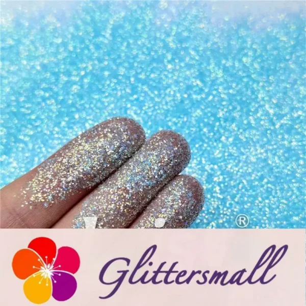 IMG_20210108_170801.webp 0.2/0.4mm Holographic and Fluorescent Sky Blue Mixed High Brightness Glitter HL08
