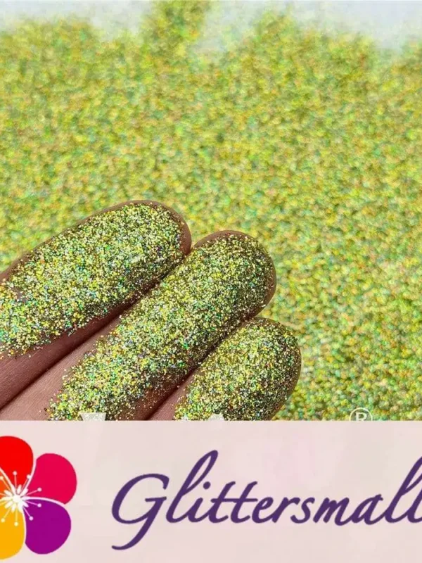 0.2mm Professional Cosmetic Glitter For Lip Gloss, Lipstick Holographic Green FCHL601