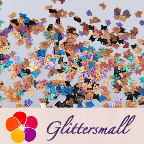 Hollow Out Butterfly Shaped Mixed Metal Glitter MC215