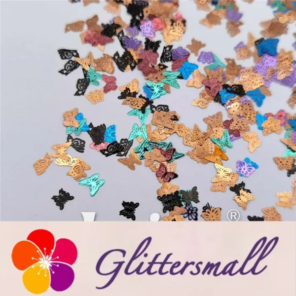 Hollow Out Butterfly Shaped Mixed Metal Glitter MC215