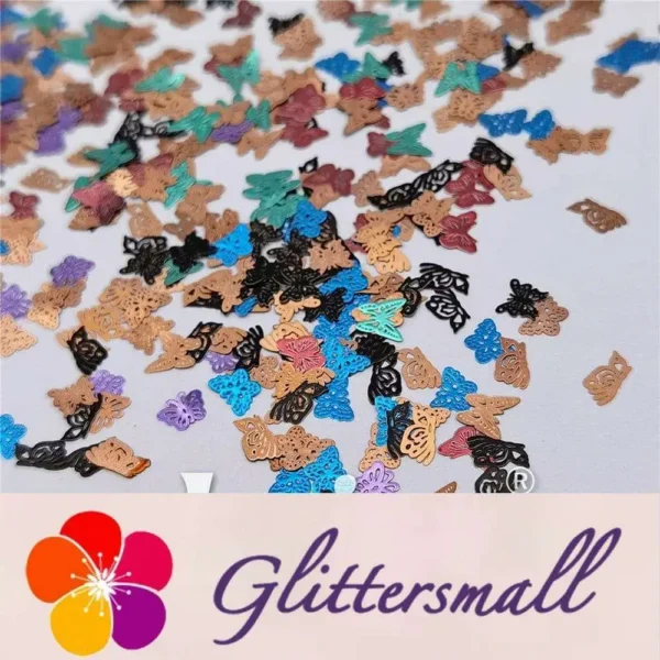 Hollow Out Butterfly Shaped Mixed Metal Glitter MC215