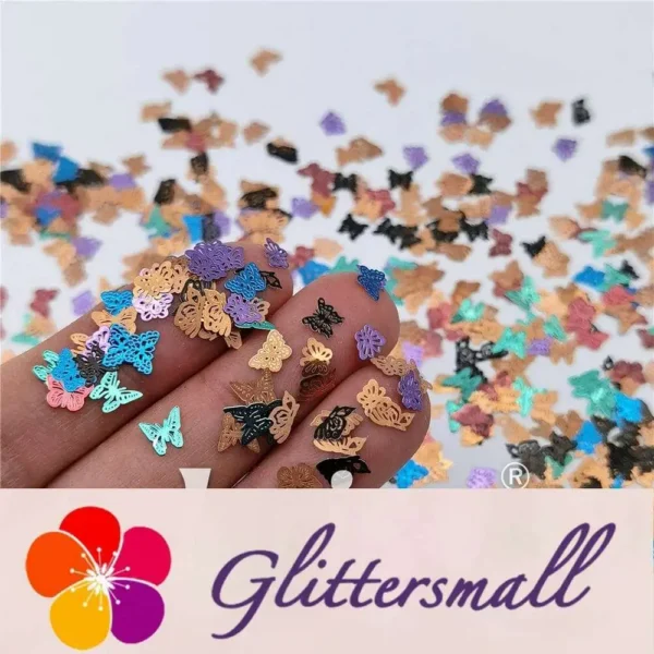 Hollow Out Butterfly Shaped Mixed Metal Glitter MC215