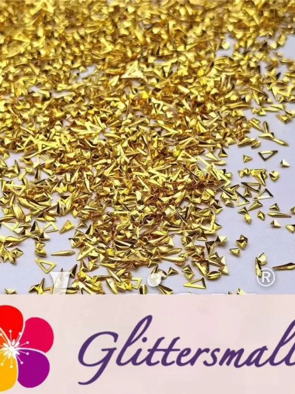 6mm Golden Tropical Stereoscopic Shaped Mixed Metal Nail Charms MD206