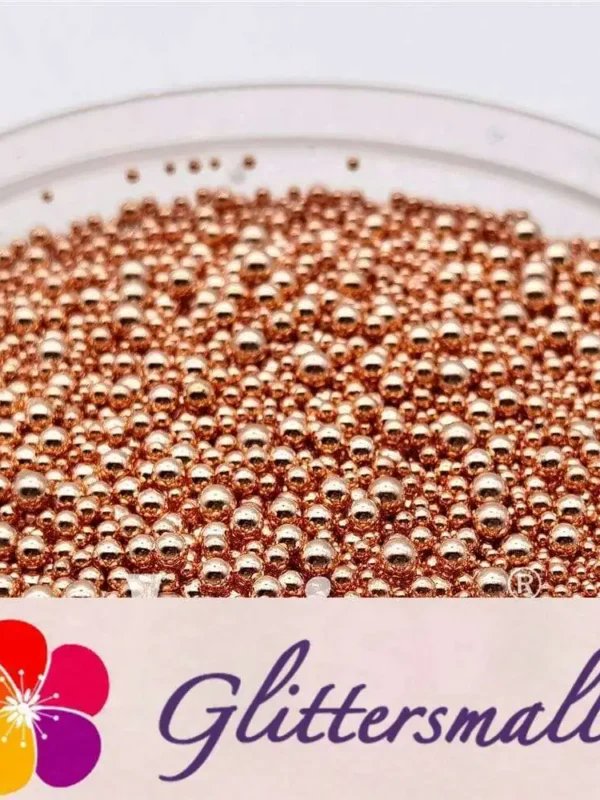 Rose Gold Beads 2/1.5/1/0.8/0.5mm Mixed Metal Nail Charms MD211
