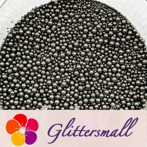 Black Beads 2/1.5/1/0.8/0.5mm Mixed Metal Nail Charms MD212