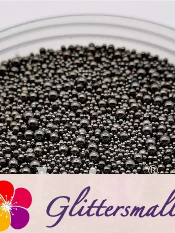Black Beads 2/1.5/1/0.8/0.5mm Mixed Metal Nail Charms MD212