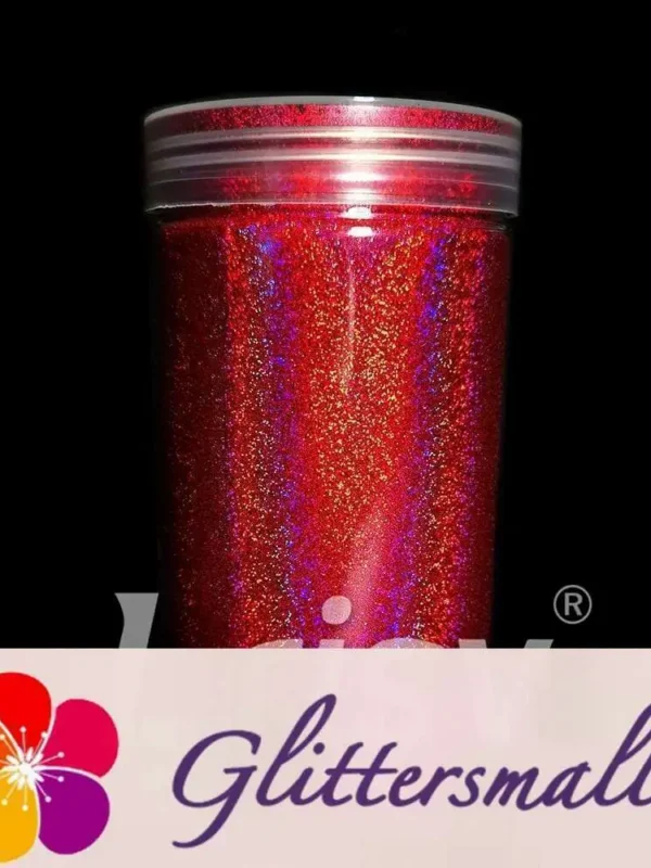 0.2mm Solvent Resistance Holographic Rose Red Glitter For Nail Polish LS0912
