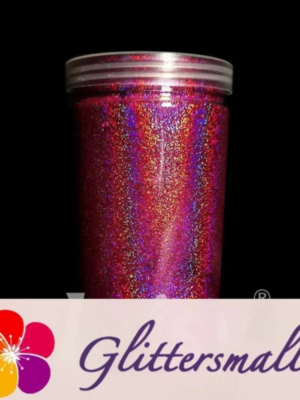 0.2mm Solvent Resistance Holographic Pink Glitter For Nail Polish LS0901