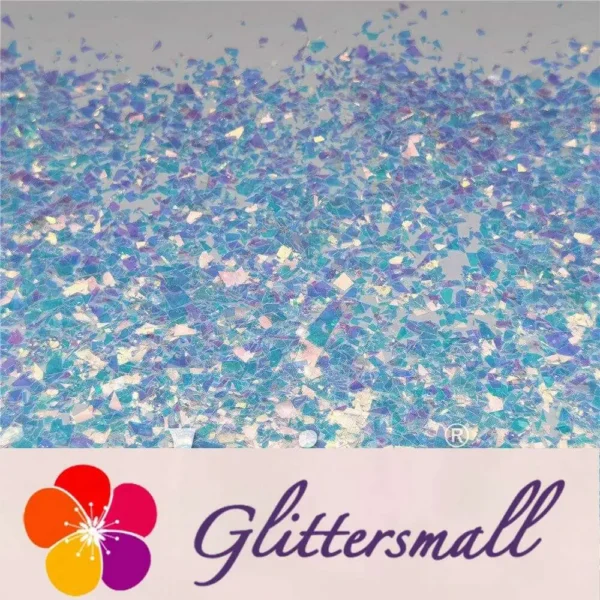 Iridescent Cellophane Glitter Flakes Shard C021 4x4