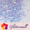 Iridescent Cellophane Glitter Flakes Shard C021 4x4