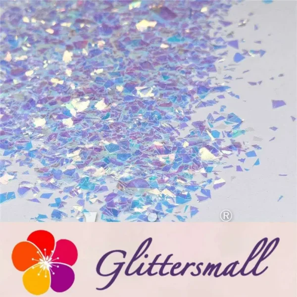 Iridescent Cellophane Glitter Flakes Shard C021 4x4