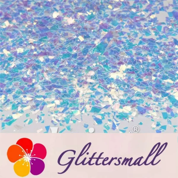 Iridescent Cellophane Glitter Flakes Shard C021 4x4