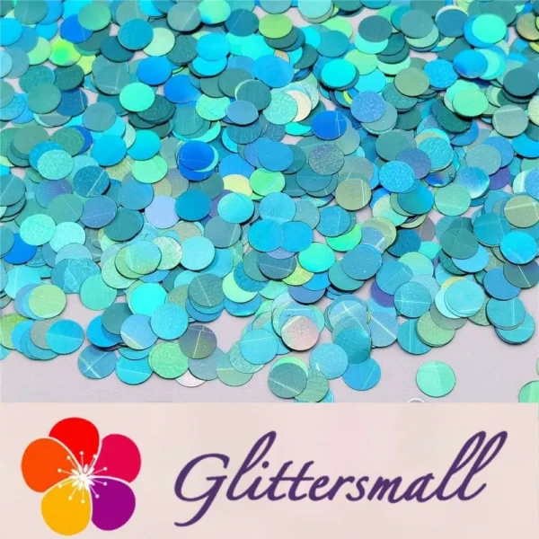 IMG_20210315_195052.webp 6mm Round Shaped Holographic Teal Green Glitter LB0702