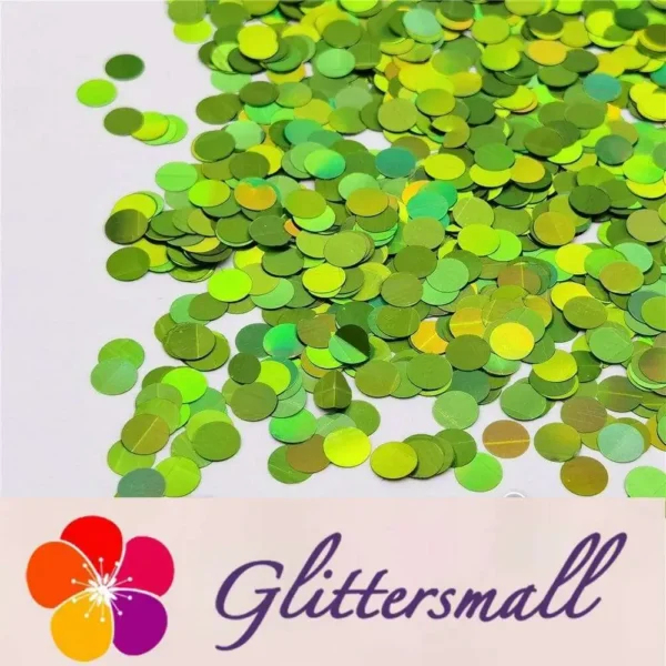 IMG_20210315_195459.webp 6mm Round Shaped Holographic Green Glitter LB0601