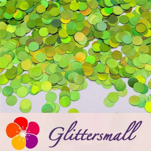 IMG_20210315_195521.webp 6mm Round Shaped Holographic Green Glitter LB0601