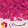 6mm Round Shaped Holographic Rose Red Glitter LB0912