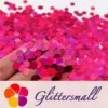6mm Round Shaped Holographic Rose Red Glitter LB0912