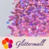 6mm Round Shaped Holographic Pink Glitter LB0901